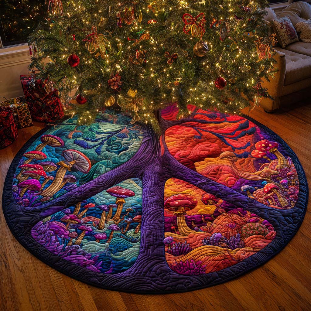 Sunset Aura Circle Quilted Tree Skirt NCU0NXD1076