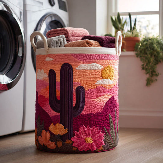 Sunset Bloom Quilted Laundry Basket NCU0NTV004