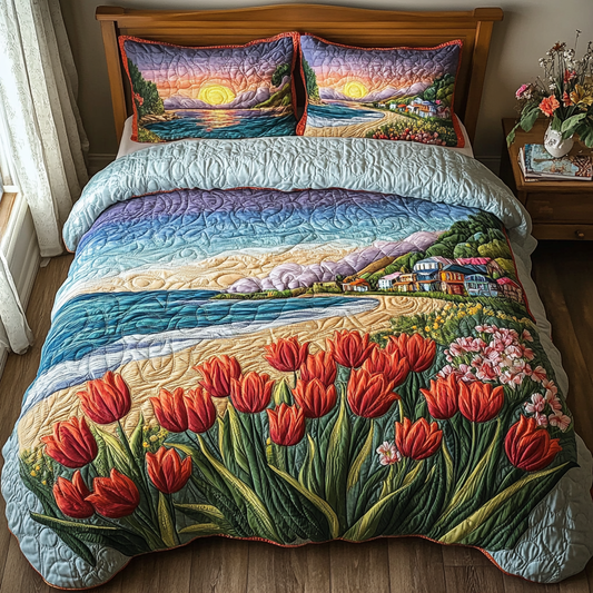 Sunset Blooms Duvet Cover Set NCU0DV337