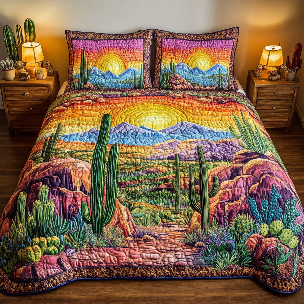 Sunset Cactus Duvet Cover Set NCU0PVL283