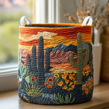 Sunset Cactus Quilted Laundry Basket NCU0PVL554