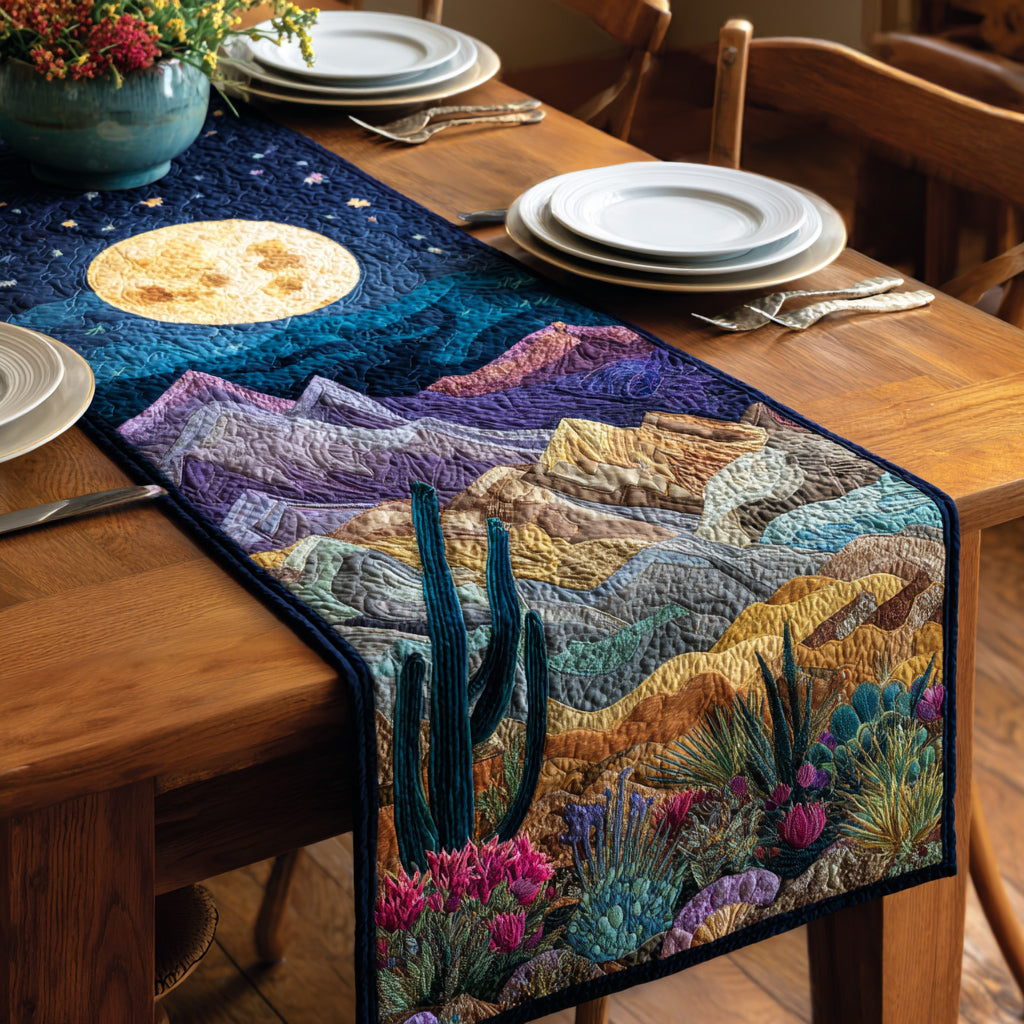 Sunset Cactus Quilted Table Runner NCU0HNH326