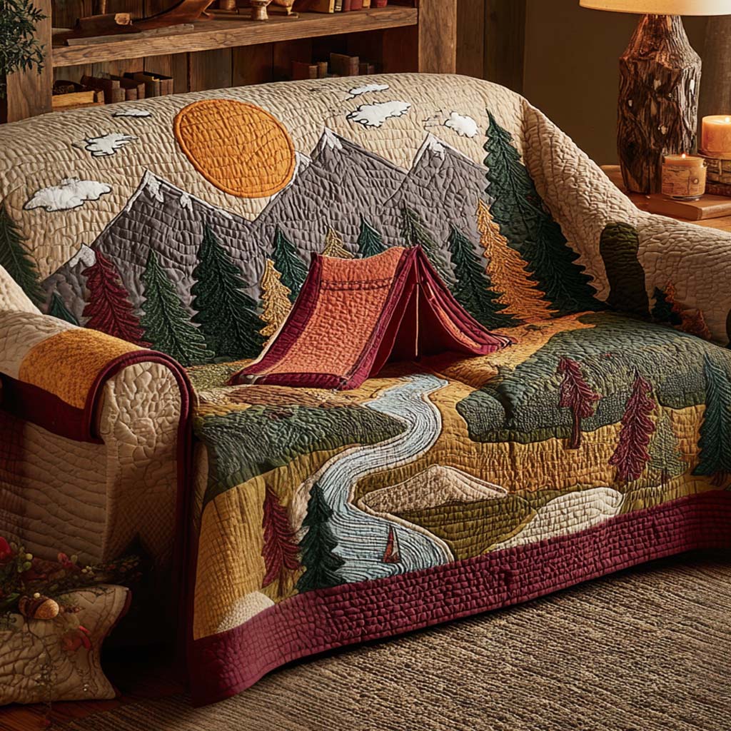 Sunset Camp Journey Quilted Sofa Cover NCU0NXD1171