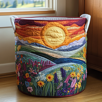 Spring Meadow Quilted Laundry Basket NCU0PVL365