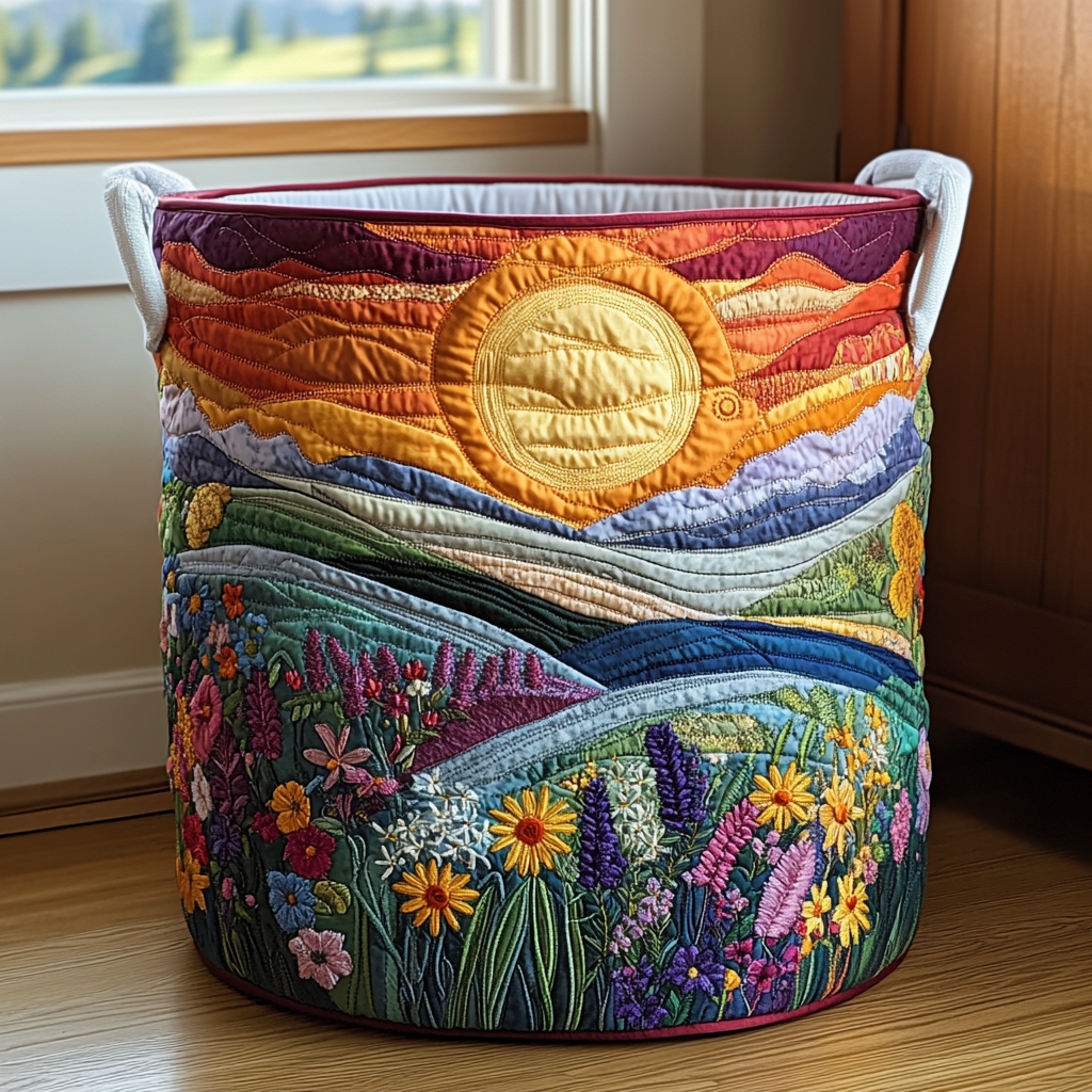 Forest Escape Quilted Laundry Basket NCU0PTT2319 main image 0