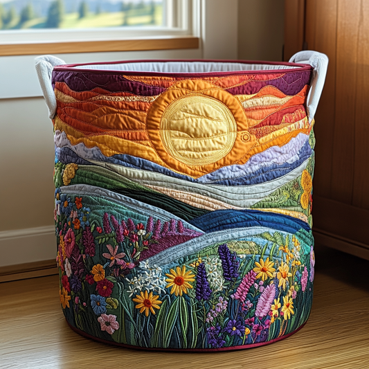 Spring Meadow Quilted Laundry Basket NCU0PVL365