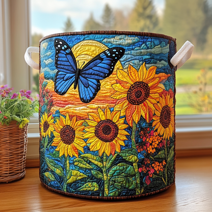 Sunset Flutter Quilted Laundry Basket NCU0PVL411