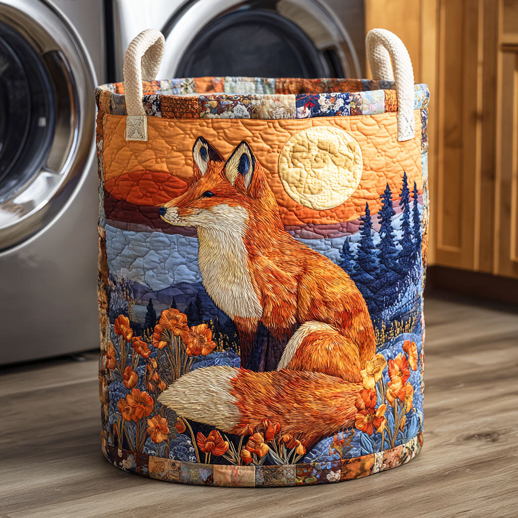 Sunset Fox Glow Quilted Laundry Basket NCU0NTD429