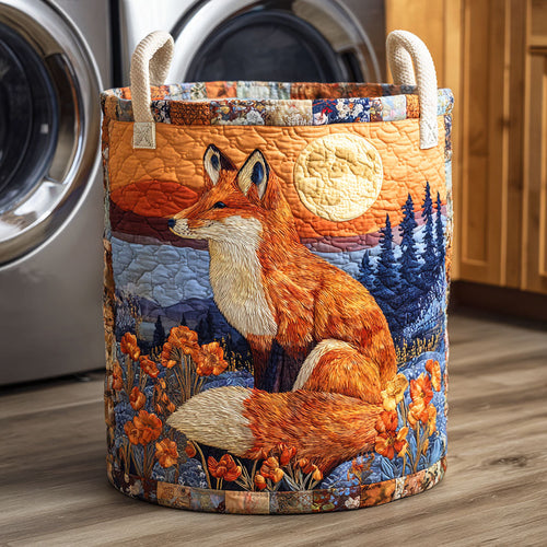 Sunset Fox Glow Quilted Laundry Basket NCU0NTD429