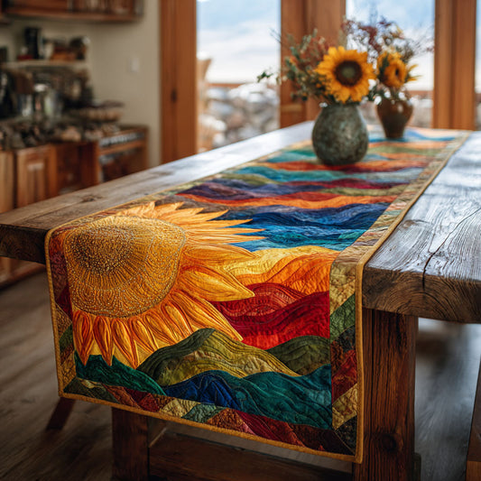 Sunset Glory Quilted Table Runner NCU0NTV244