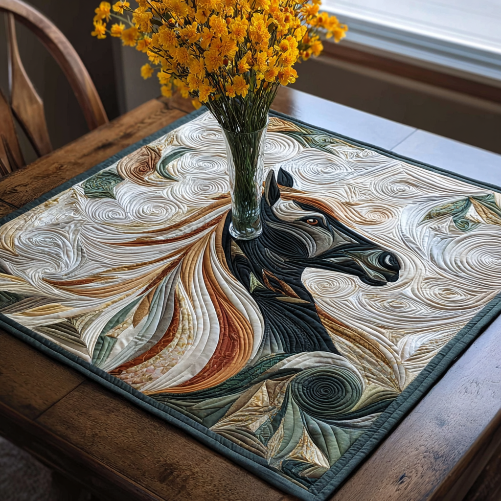 Sunset Horse Quilted Table Topper NCU0DDK552