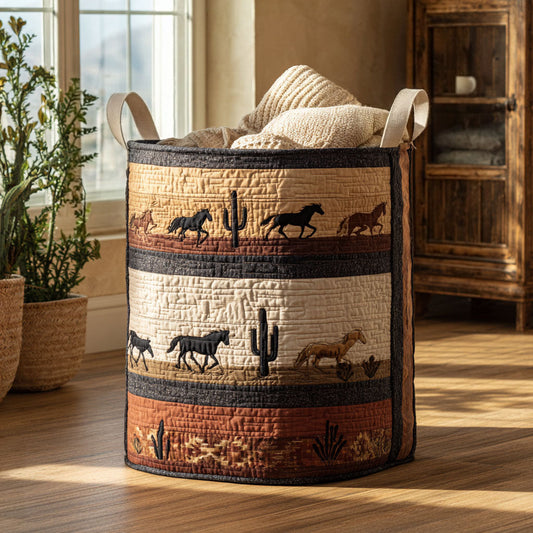 Sunset Mesa Run Quilted Laundry Basket NCU0PTT2744
