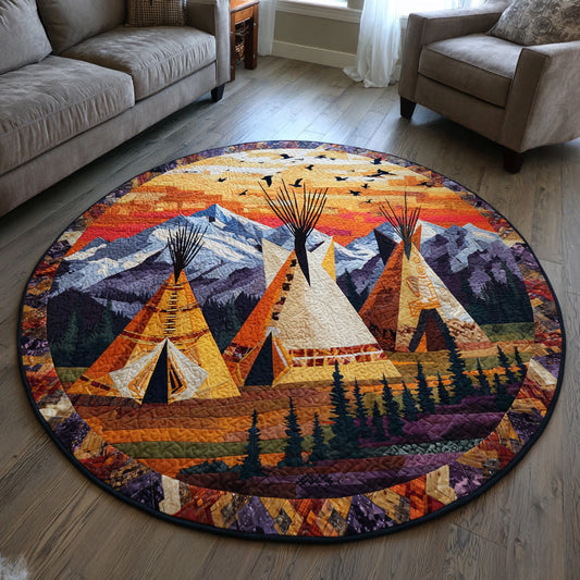 Sunset Native Quilted Round Mat NCU0HNH357
