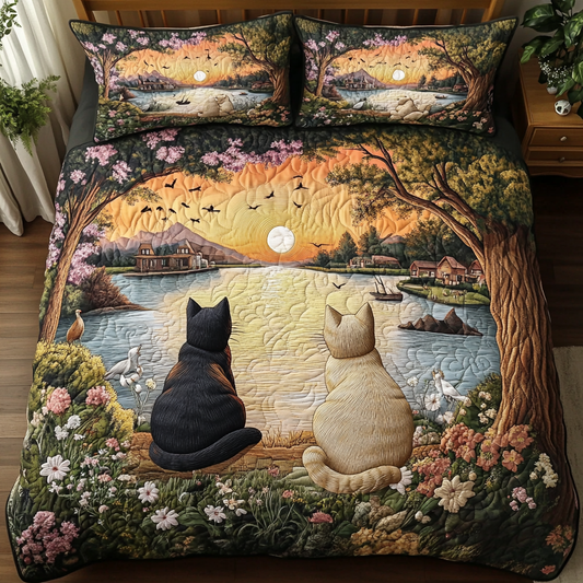 Sunset Pals 3-Piece Quilted Bedding Set NCU0NVH208