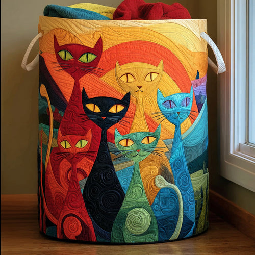 Sunset Paws Quilted Laundry Basket NCU0PVL679