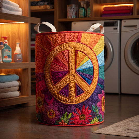 Sunset Peace Bloom Quilted Laundry Basket NCU0NTV080