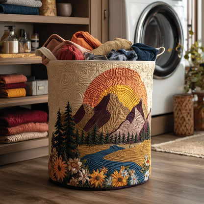 Sunset Peak Quilted Laundry Basket NCU0NTV222