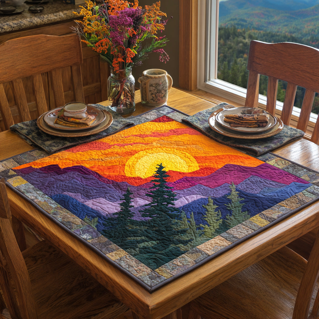 Sunset Pines Quilted Table Topper NCU0PVL455
