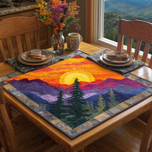 Sunset Pines Quilted Table Topper NCU0PVL455