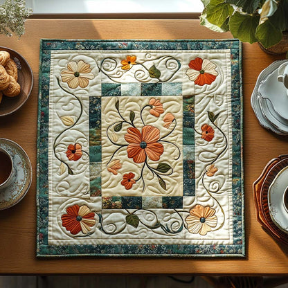 Sunset Poppy Dreams Quilted Table Topper NCU0NXD089