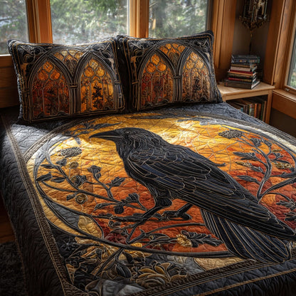 Sunset Raven 3-Piece Quilted Bedding Set NCU0PVL890