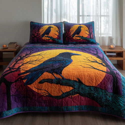Sunset Raven 3-Piece Quilted Bedding Set NCU0PVL972