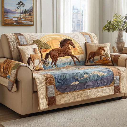 Sunset Run Quilted Sofa Cover NCU0NXD1344