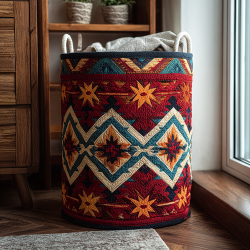 Sunset Spirit Quilted Laundry Basket NCU0DDK1257