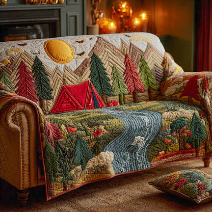 Sunset Tent Valley Quilted Sofa Cover NCU0NXD1162