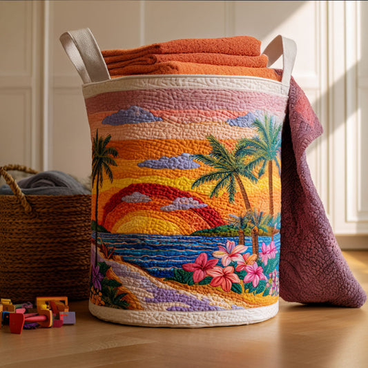 Sunset Tide Quilted Laundry Basket NCU0PTT1220