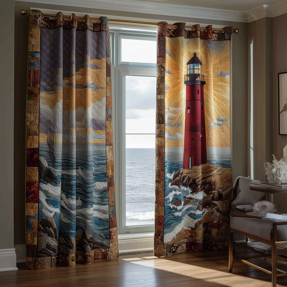 Sunset Tidekeeper Quilted Curtains NCU0TH3892