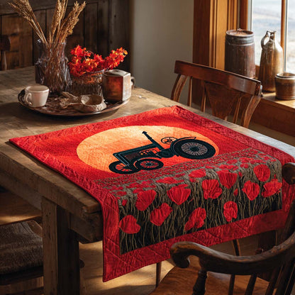 Sunset Tractor Field Quilted Table Topper NCU0NXD120