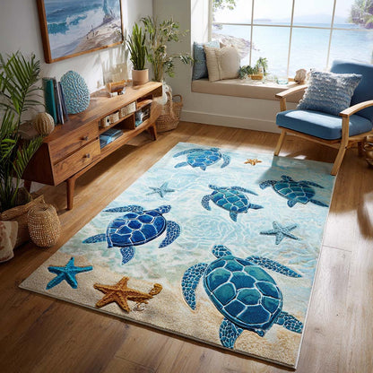 Sunset Turtle Area Rug NCU0NT10062
