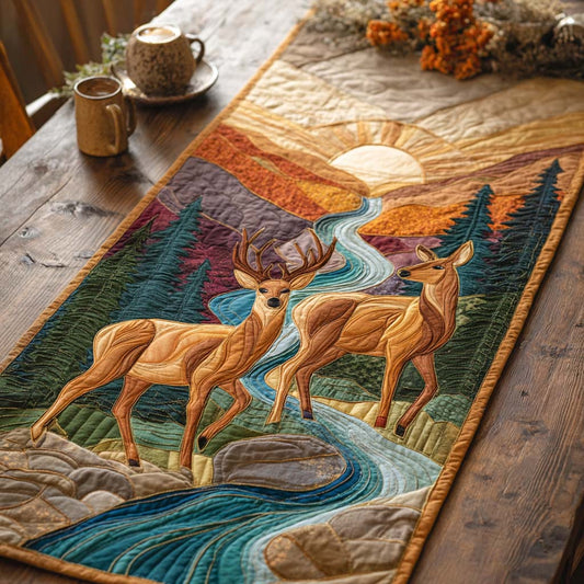 Sunset Valley Pair Quilted Table Runner NCU0NXD571