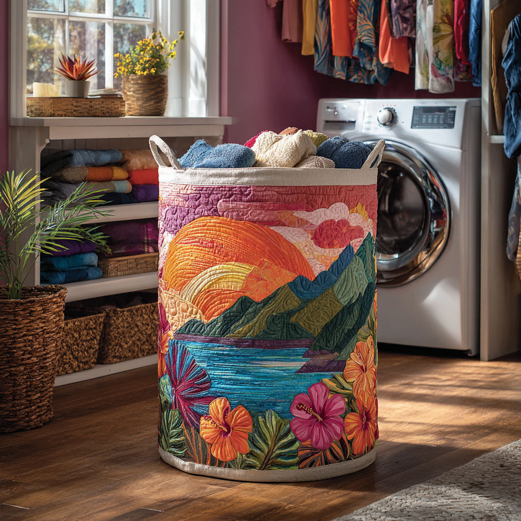 Sunset Valley Quilted Laundry Basket NCU0NTV305