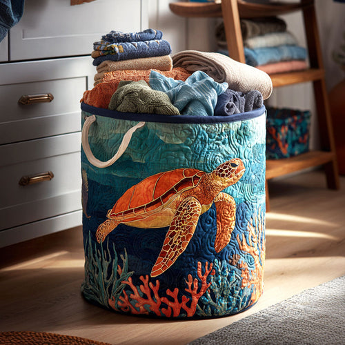 Sunset Veil Quilted Laundry Basket NCU0NTV193