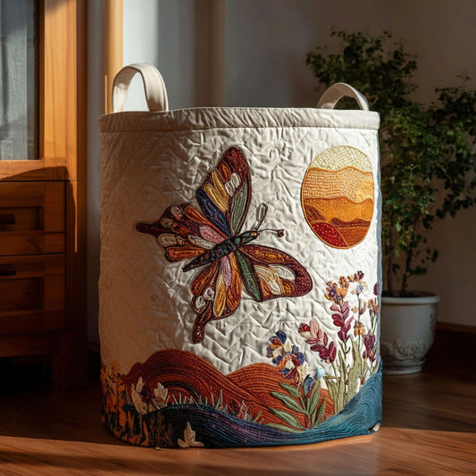 Sunset Wings Quilted Laundry Basket NCU0PTT2594