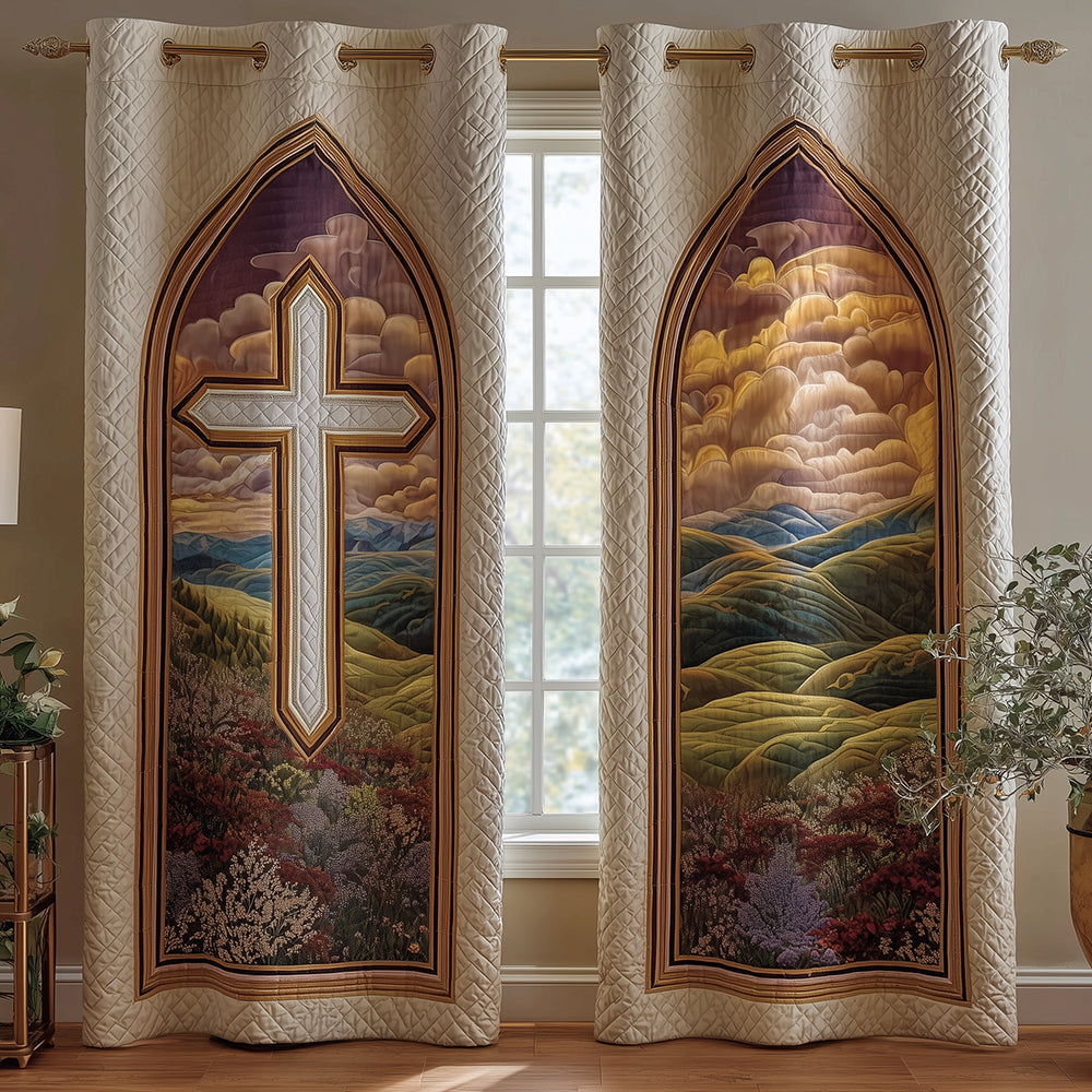Sunset of Salvation Quilted Curtains NCU0TH3760