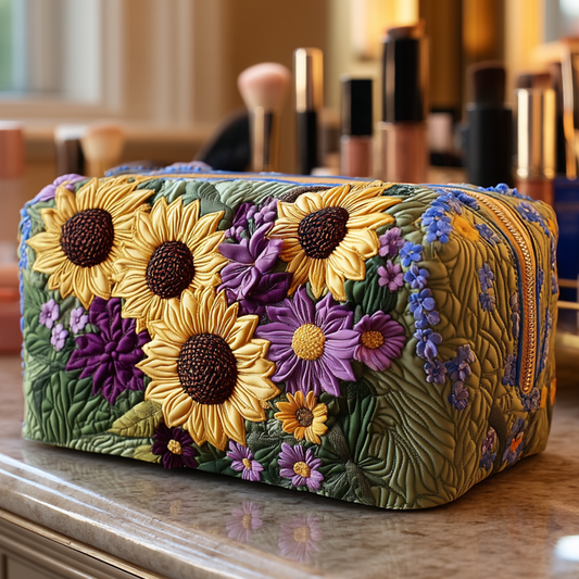Sunshine Field Quilted Makeup Bag NCU0NNT1979