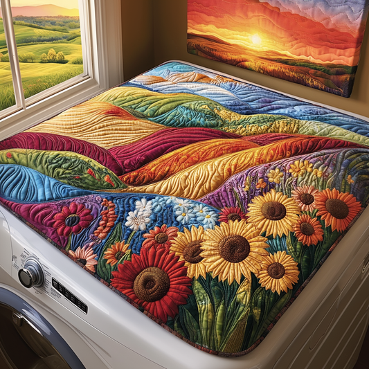 Sunshine Meadow Quilted Washer and Dryer Cover NCU0DV735