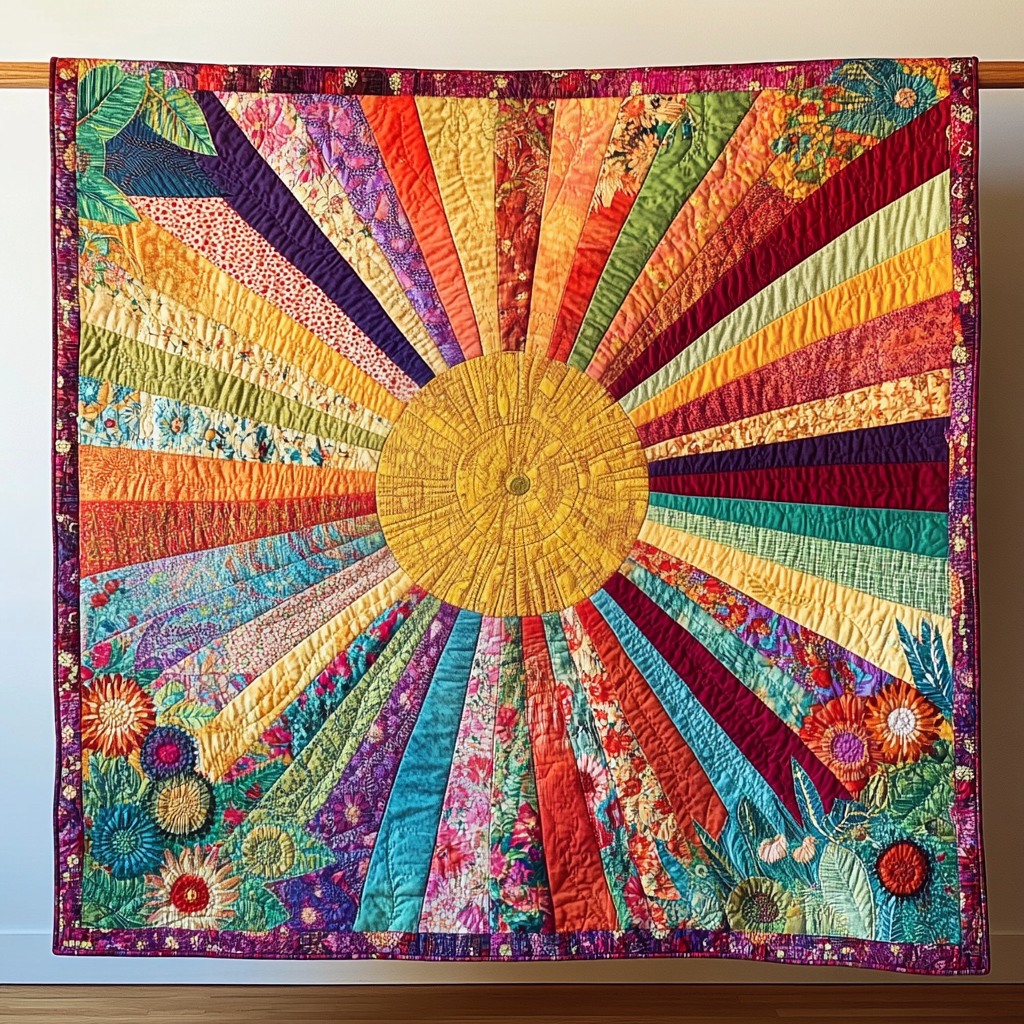 Sunshine Bliss Quilted Blanket NCU0PVL079