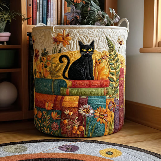 Sunshine Cats Quilted Laundry Basket NCU0PTT2489