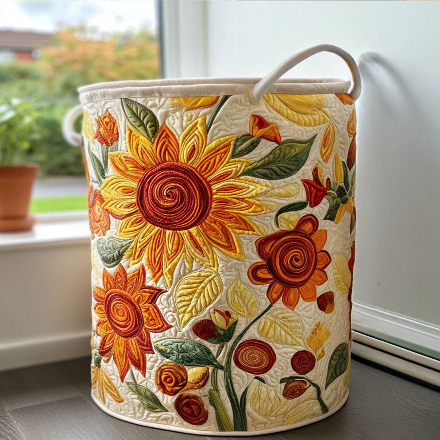 Sunshine Kisses Quilted Laundry Basket NCU0PTT763