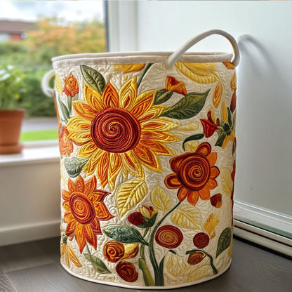 Sunshine Kisses Quilted Laundry Basket NCU0PTT763