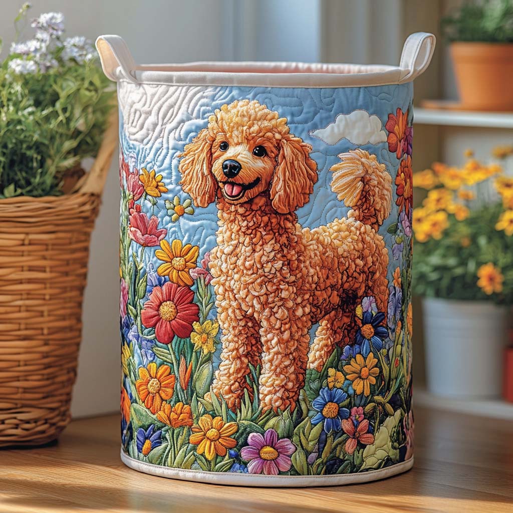 Sunshine Meadow Quilted Laundry Basket NCU0NXD665