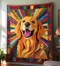 Sunshine Retriever Quilted Blanket NCU0PT358