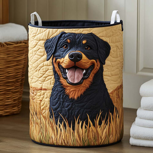 Sunshine Rottie Quilted Laundry Basket NCU0NXD587