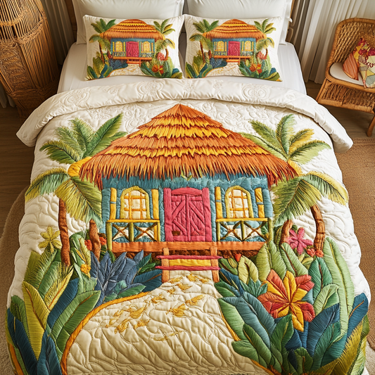 Sunshine Shores 3-Piece Quilted Bedding Set NCU0NVH701