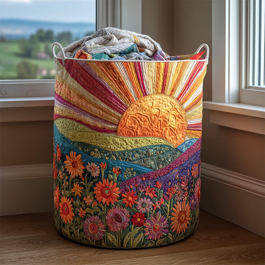 Sunshine Valley Quilted Laundry Basket NCU0PVL618