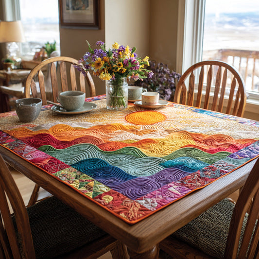 Sunshine Waves Quilted Table Topper NCU0PVL451